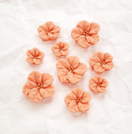 Фигурка из шоколадной глазури Цвет Яблони розовый (9шт)